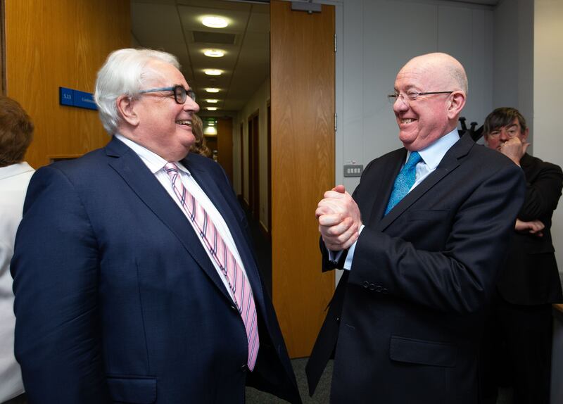 Charlie Flanagan in 2019 when he was justice minister with the then-chief justice Frank Clarke. Photograph: Tom Honan