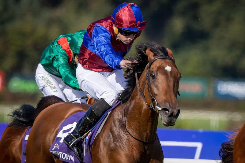 Ryan Moore on Luxembourg takes the Group One Royal Bahrain Irish Champion Stakes last year. File photograph: Inpho