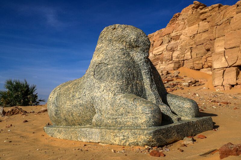 A sphinx at the ancient site of Jebel Barkal, a Unesco world heritage site in Sudan. Photograph: Ashraf Shazly/AFP via Getty Images