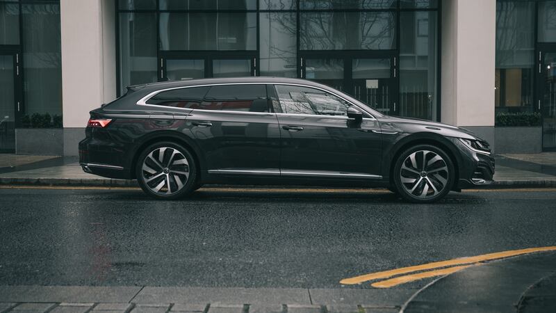 In the black paint of our test car, there is a faintly funereal touch, but it’s worth the undertaker overtones for the practicality. Photograph: Paddy McGrath