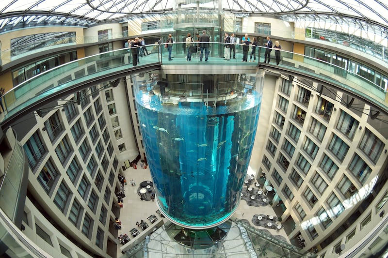 The Aquadom aquarium in Berlin in  2015. Photograph: Joerg Carstensen/DPA