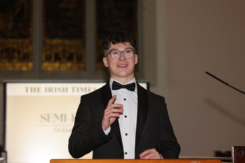 Oran Lafferty from QUB Literific. Photograph: Alan Betson
