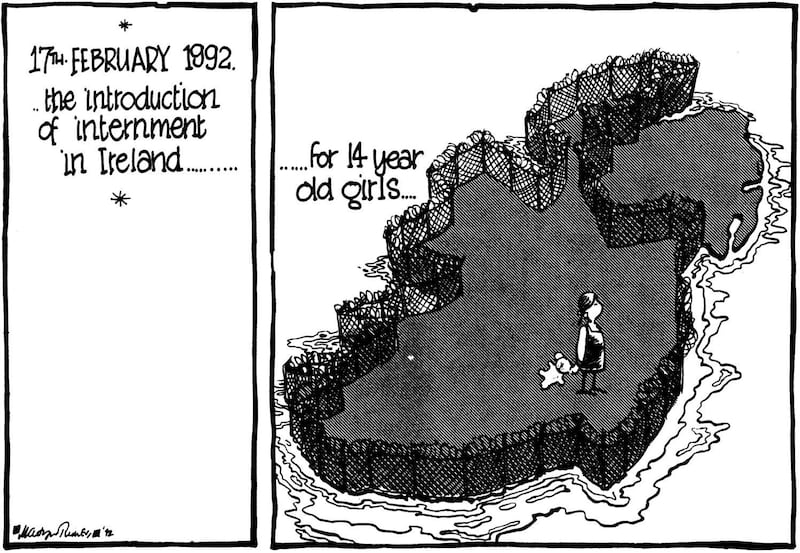 Martyn Turner’s X case cartoon, from 1992