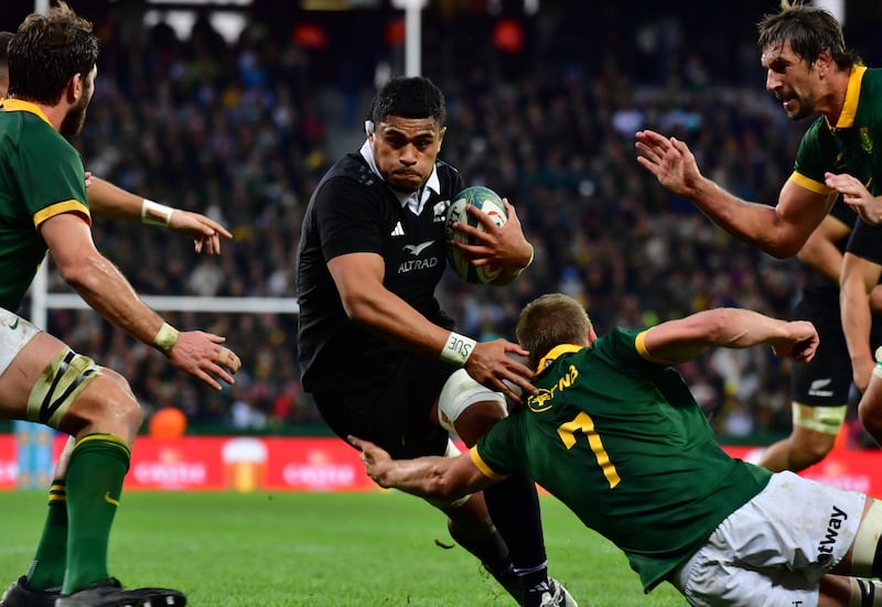 New Zealand's Tupou Vaa'i in action against South Africa. Photograph: Grant Pitcher/Gallo Images