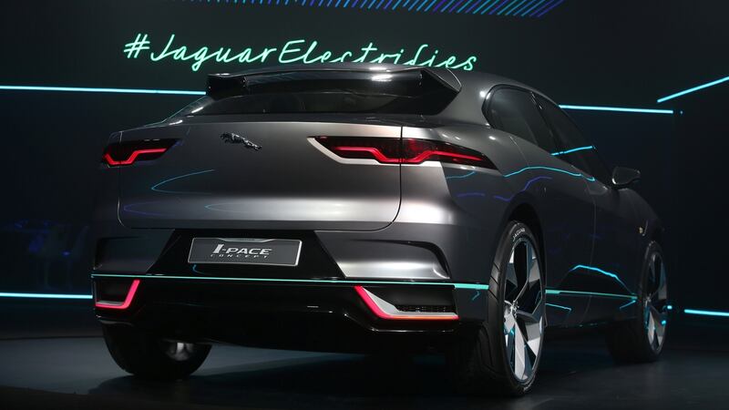 The Jaguar I-PACE “will be the first electric vehicle developed for enthusiasts who love driving”, claim Jaguar. It will also be practical, with a 530-litre capacity boot. Photograph: REUTERS/Lucy Nicholson