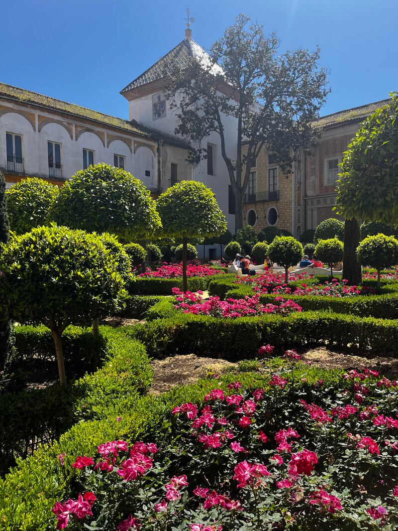 The Casa de Pilatos, a Romanesque villa with a flower-filled courtyard whose walls are exquisitely tiled