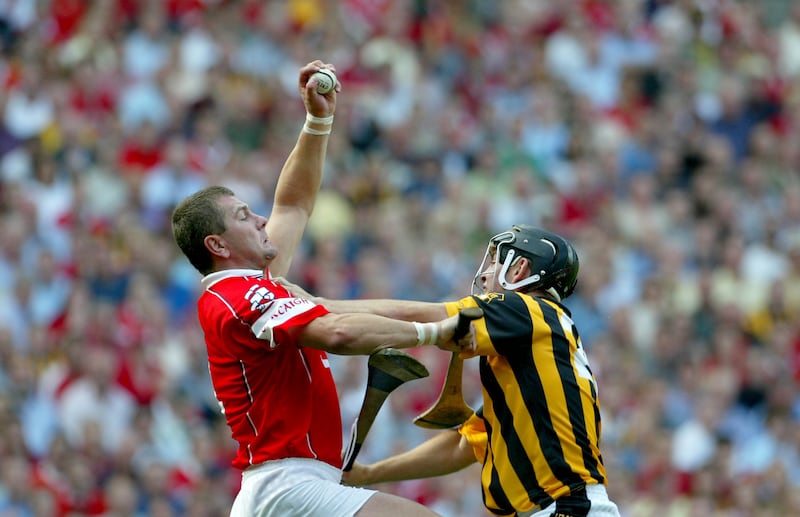 Cork's Diarmuid O'Sullivan and Kilkenny's Conor Phelan during the 2003 All-Ireland hurling final. Photograph: Morgan Treacy/Inpho