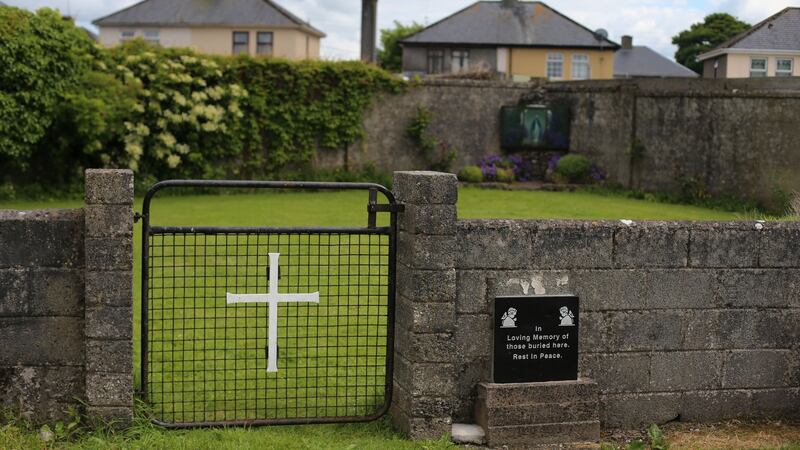 The site of a mass grave for children who died in the Tuam mother and baby home, Galway, before excavations began. Photograph: Niall Carson/PA Wire