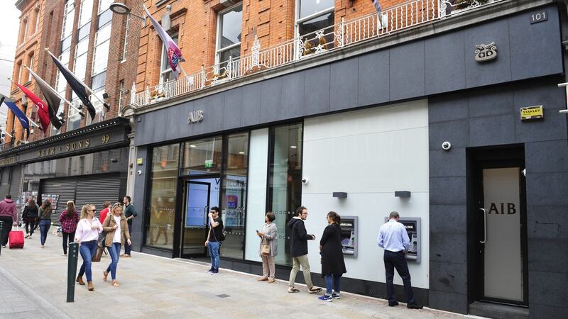 AIB’s outlet on Grafton Street in Dublin. Photograph: Aidan Crawley