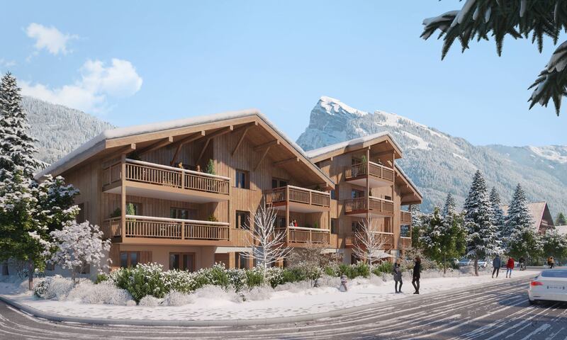 A two-bedroom new build apartment in a chalet style