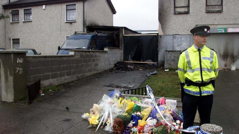 Scene of the fire in Tallaght in which Stephen Hughes died in 2001 at the age of 12. Photograph: Colin Keegan.