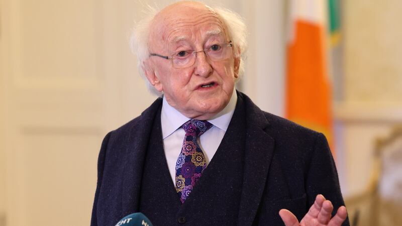 President Michael D Higgins: His decision on the centenary ceremony in Armagh is perfect fodder for a good row this Christmas. Photograph: Dara Mac Dónaill