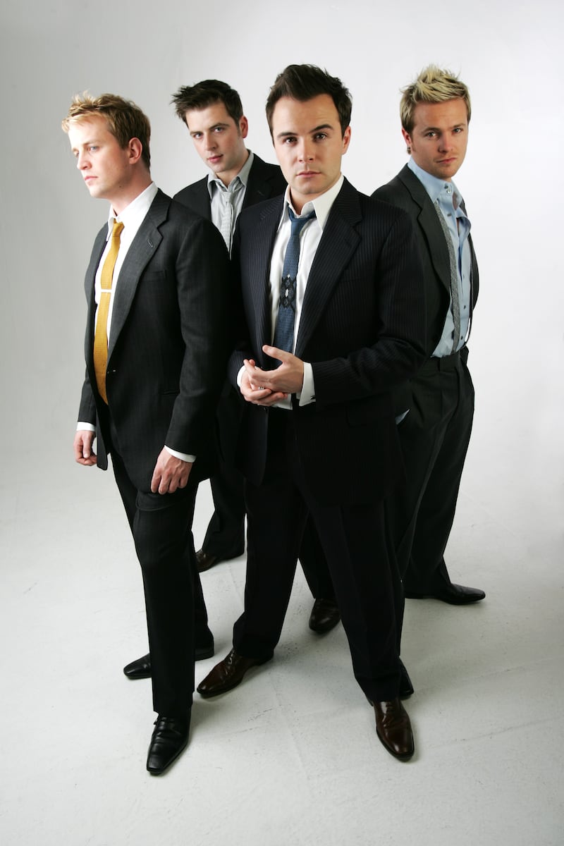 Pop group Westlife wore clothes from Alias Tom. Photograph: Frank Miller/The Irish Times