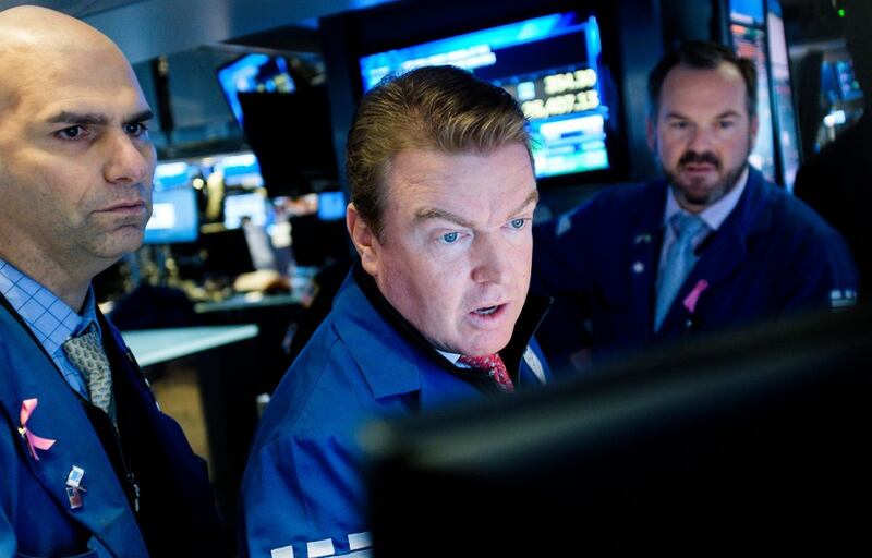 Traders on the floor of the New York Stock Exchange in New York earlier this month. US markets are enjoying a stellar period. Photograph: EPA