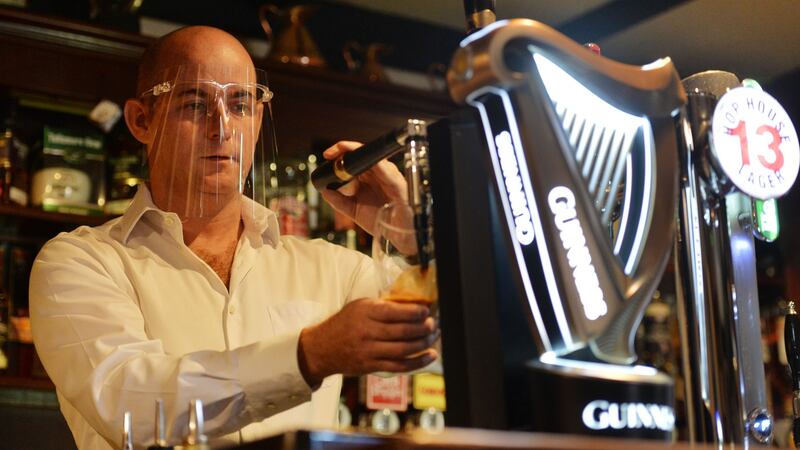 Emmet Lynch, owner of Hugh Lynch’s pub on Kildare Street, Tullamore: ‘What do the next few weeks bring? I don’t know.’ Photograph: Alan Betson/The Irish Times