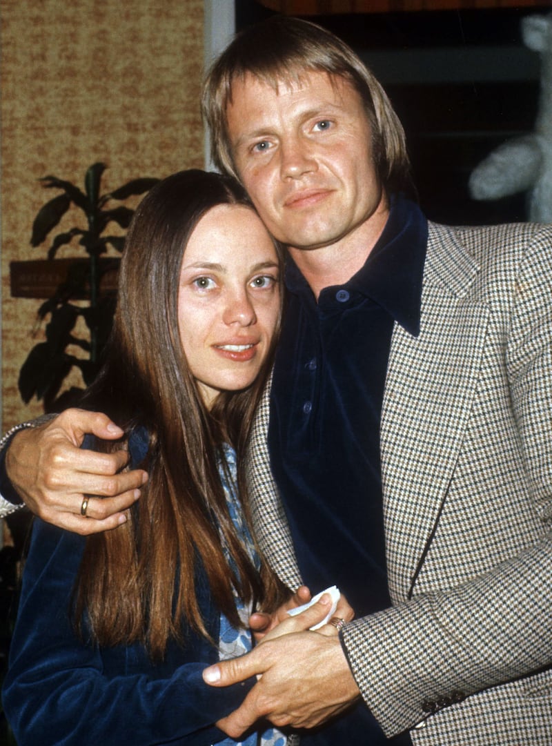 Angelina Jolie's parents, Jon Voight and Marcheline Bertrand, in 1977. Photograph: Fotos International/Archive/Getty