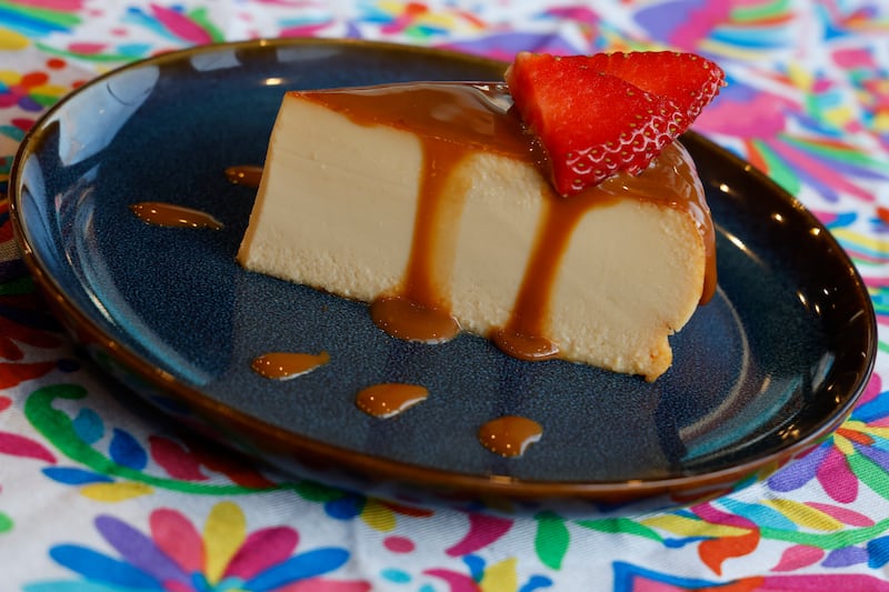 Flan Napolitano with dulce de leche. Photograph: Nick Bradshaw