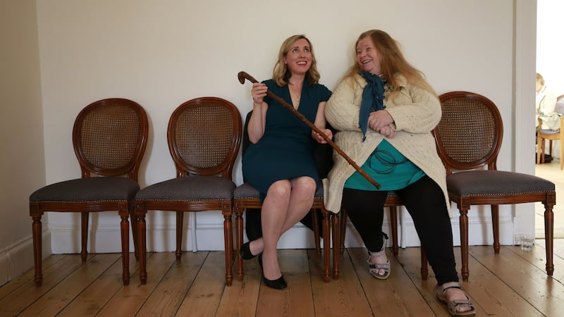 Poets  Ailbhe Ní Ghearbhuigh and Nuala Ní Dhomhnaill. Photograph: Nick Bradshaw