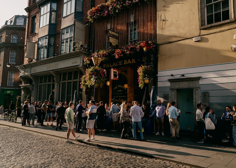 Outside the popular Palace Bar, established in 1823. Photograph: Ellius Grace/New York Times