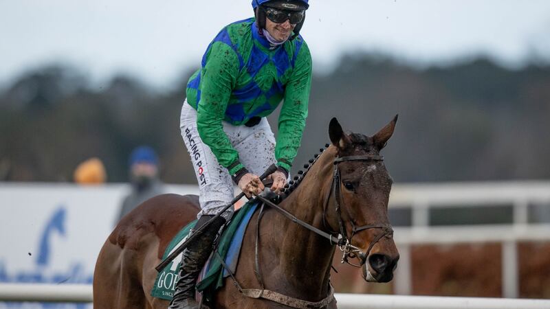 Kilcruit (pictured) will face stiff competition from Sir Gerhard in Wednesday’s Champion Bumper. Photograph: Morgan Treacy/Inpho