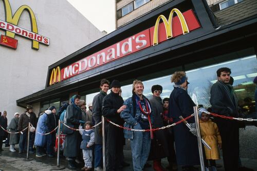 Arrival of McDonald’s in Moscow marked a new era in 1990, just as its exit does now