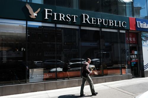 First Republic Bank shares plunge as it weighs $100bn asset sale to shore up balance sheet
