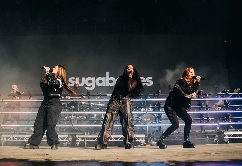 Sugababes performing at All Together Now festival in Waterford. Photograph: Aron Cahill