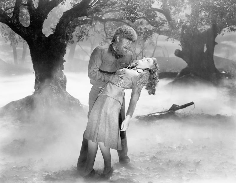 Lon Chaney jnr and Evelyn Ankers in the 1941 classic The Wolf Man. Photograph: George Rinhart/Getty