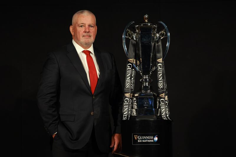 Wales head coach Warren Gatland during the 2024 Six Nations launch at the Guinness Storehouse in Dublin on Monday. 'We realise that he (Ruddock) is potentially available after a couple of games if we pick up a couple of injuries.' Photograph: Damien Eagers/PA Wire.
