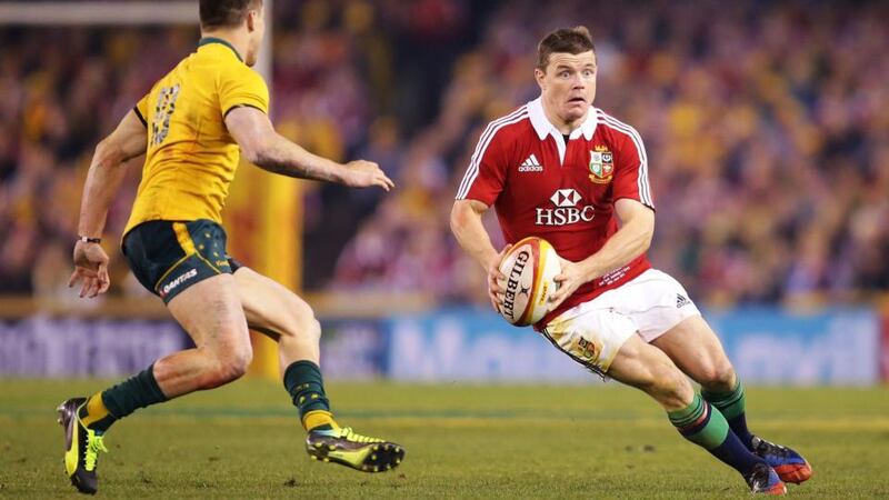 Brian O’Driscoll of the Lions takes on James O’Connor of the Wallabies in Melbourne, Australia. Photograph:  Matt King/Getty Images