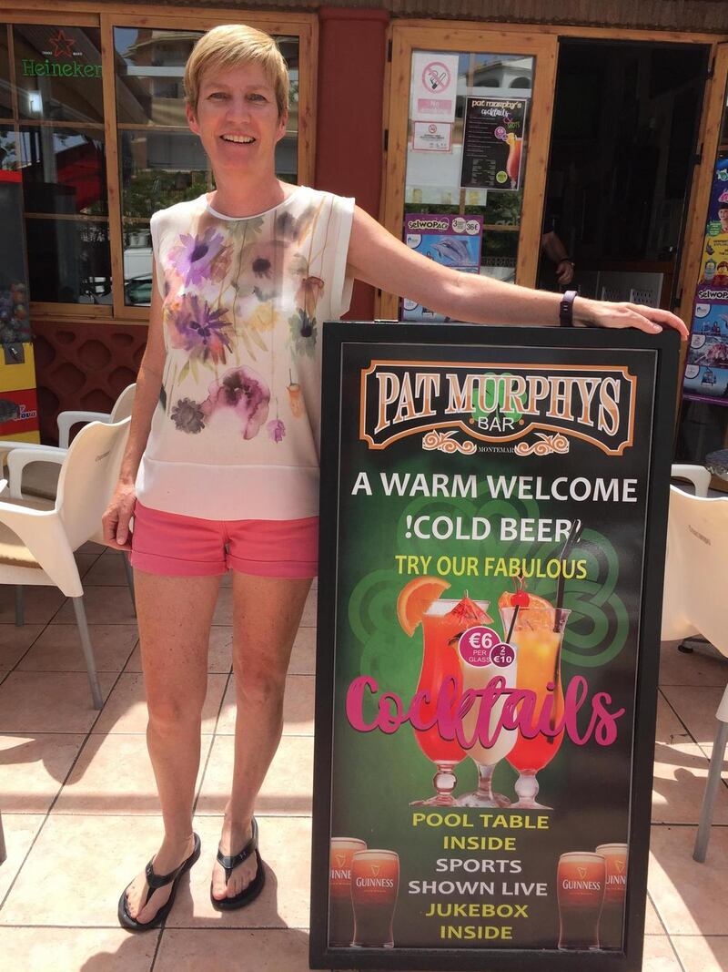 Tara Tallon outside her bar Pat Murphy’s. ‘There’s such a huge influx of Irish people here you feel like you’re at home. I’m proud to be Irish, I’ll never change that ,’ she says. Photograph: Guy Hedgecoe