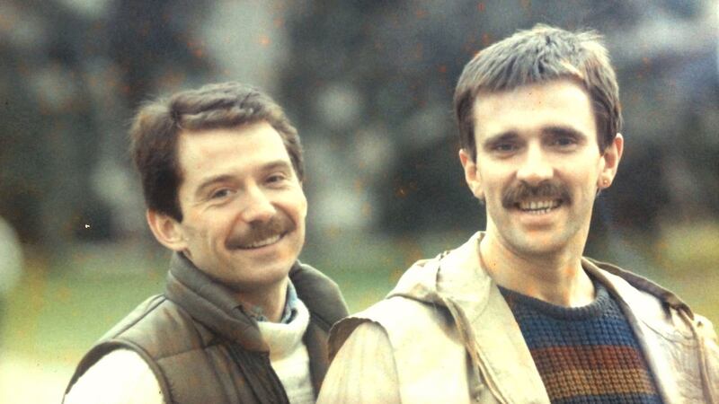 Vincent Hanley and Terry O'Sullivan, who cared for Hanley at the end of his life. Photograph: courtesy of Terry O'Sullivan