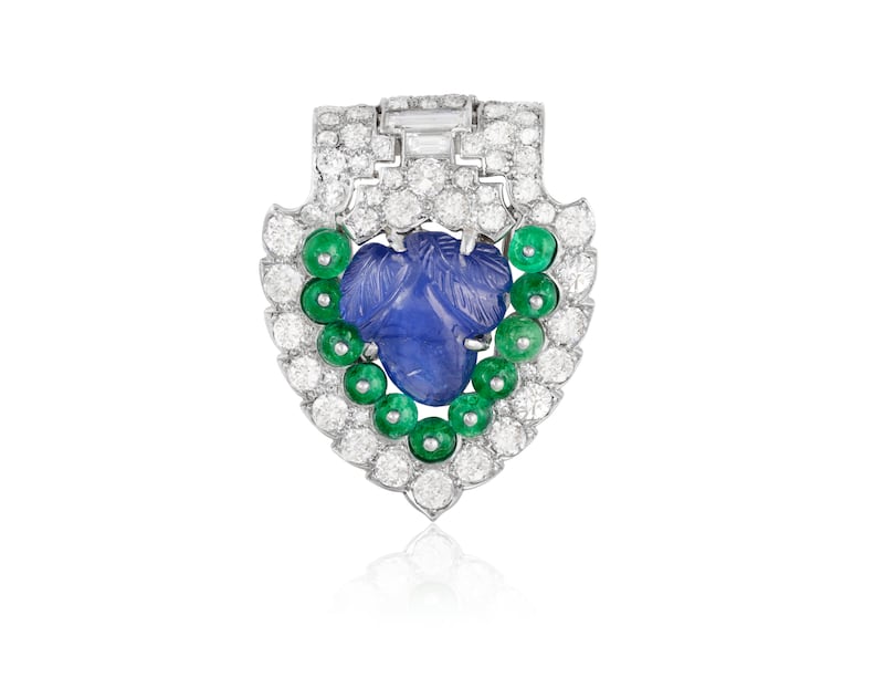 Rare Tutti Frutti gem set and diamond brooch by Cartier from the 1930s, €16,000