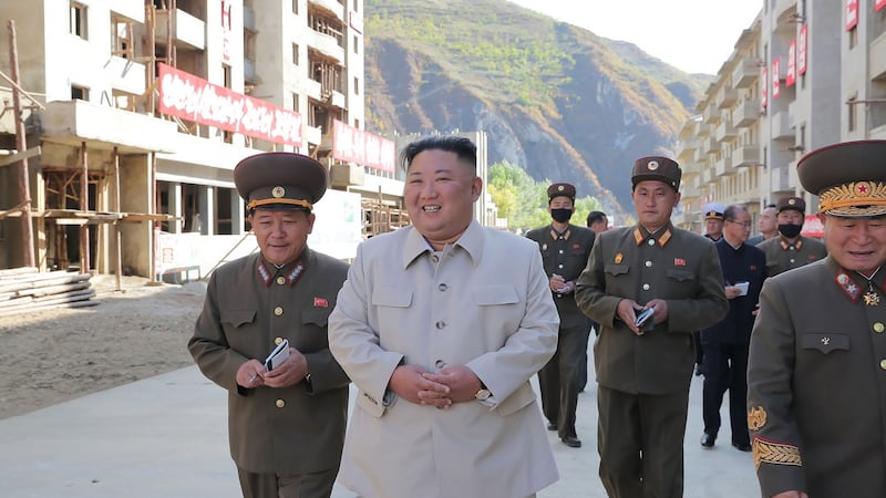 Kim Jong Un apologised to the people of North Korea, but we’re not sure why. Photograph: KCNA via KNS/AFP via Getty Images