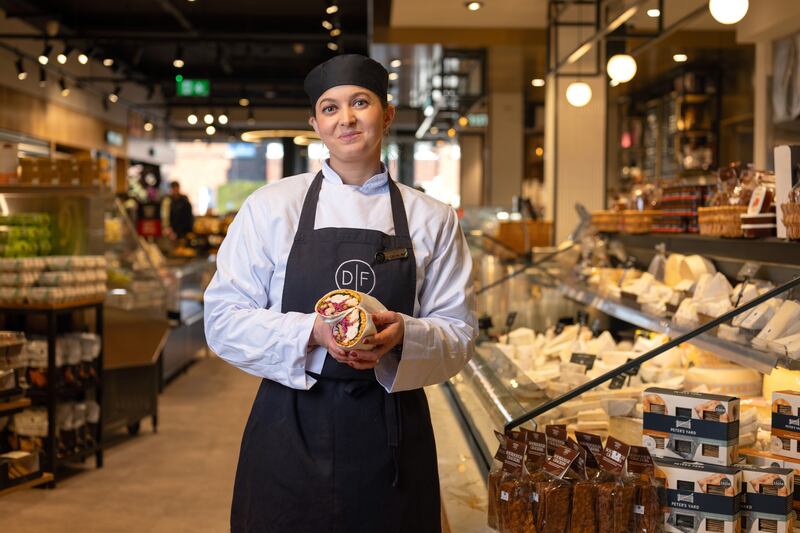 Catalina Molnar, delicatessen manager, says fresh sandwiches made with Donnybrook Fair's in-house rotisserie chicken are extremely popular