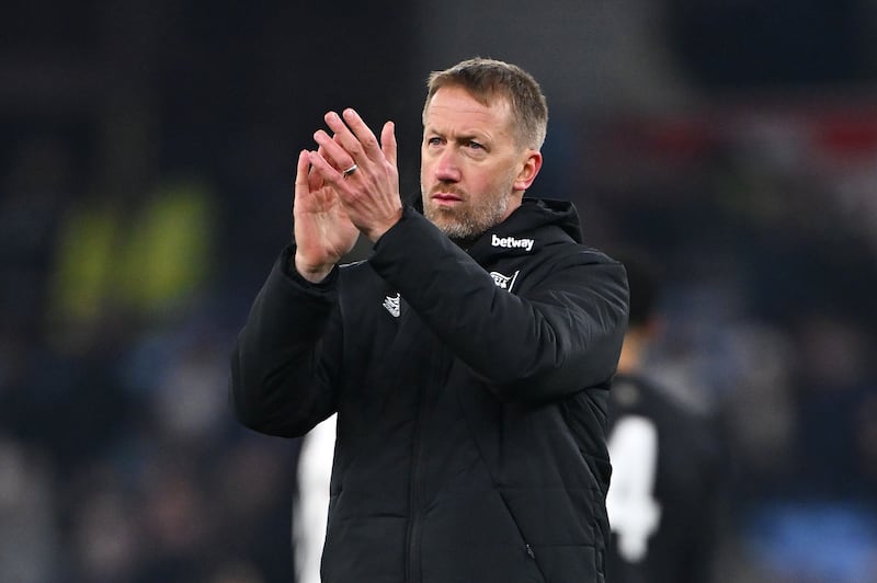 Graham Potter, head coach of West Ham United. Photograph: Dan Mullan/Getty