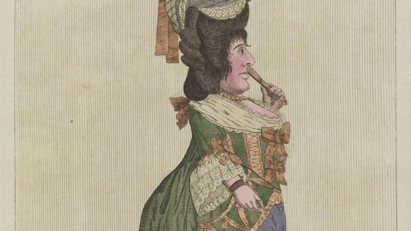 Darly’s Comic Prints: Miss Wish-Husband, After ‘HT’ (1777). Copyright trustees of the Chester Beatty Library, Dublin