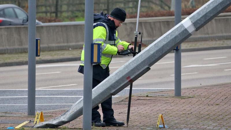 The Outer Ring Road was closed between the Baldonnell Road turn-off and the junction of the Nangor Road in Dublin for examination today after a fatal crash. Photograph:  Colin Keegan/Collins Dublin