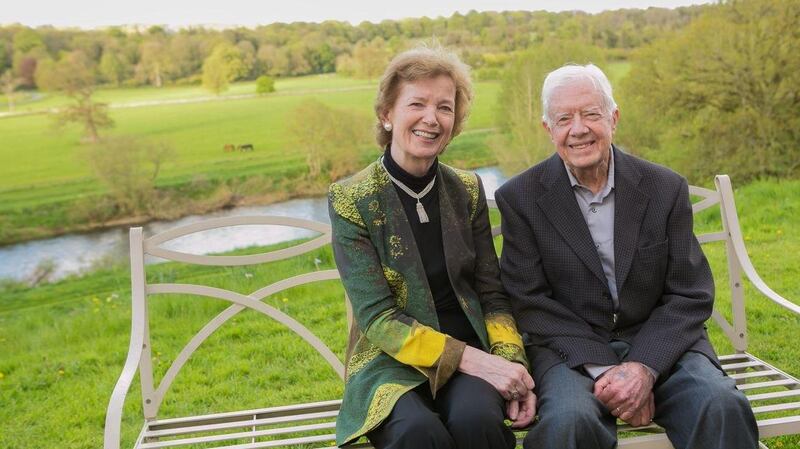 Former Irish president Mary Robinson and former US president Jimmy Carter. Photograph: Jeff Moore/The Elders