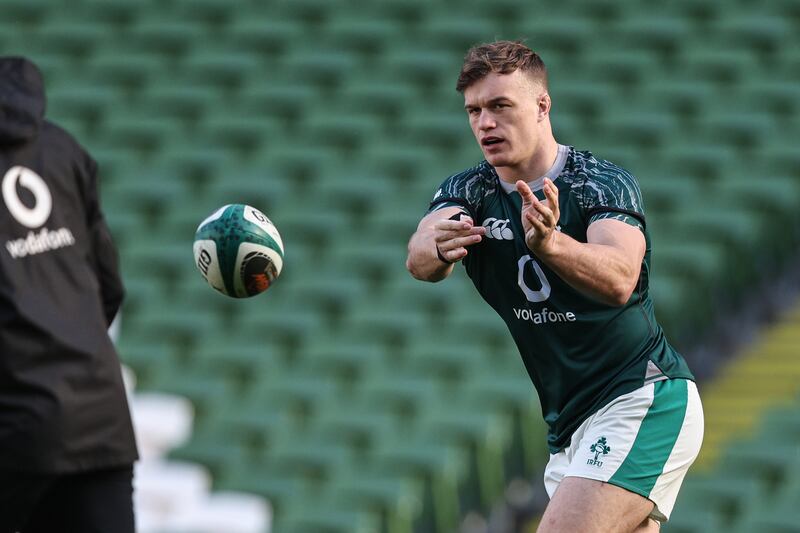 Josh van der Flier at the Ireland Rugby Captain's Run. Photograph: Ben Brady/Inpho