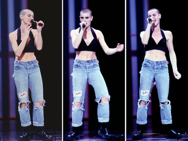 Sinéad O’Connor performing at the Grammy awards in Los Angles in 1989. Photograph: CBS via Getty Images