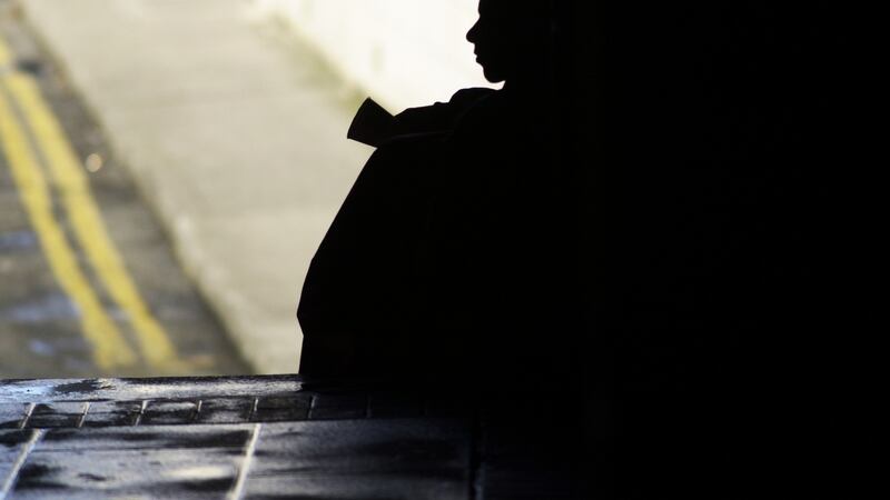 A boy begging in an alleyway off Dawson Street, Dublin. File photograph: Frank Miller