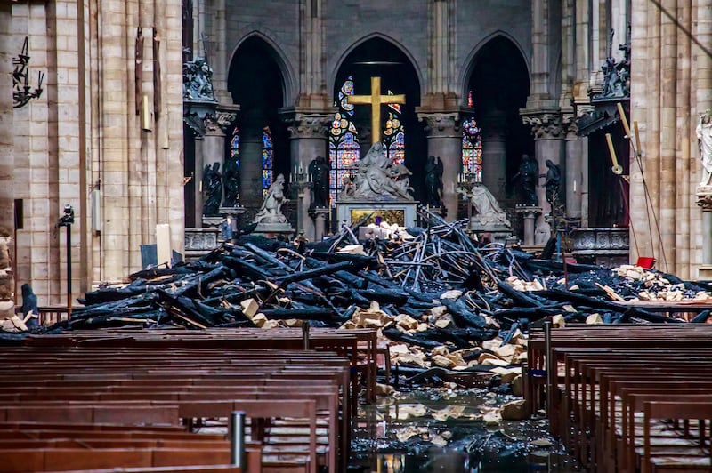 Notre Dame was damaged in a fire in 2019. Photograph: Christophe Petit Tesson/AP