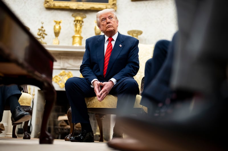 US president Donald Trump was characterised by the outgoing IOC president as 'an outspoken supporter and promoter' of Los Angeles. Photograph: Doug Mills/New York Times