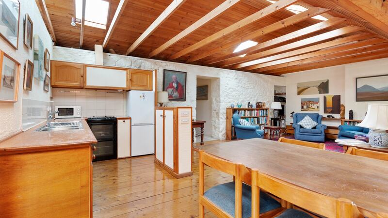 Kitchen-dining-living area.