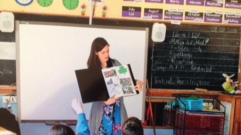 Natasha Mac a’Bháird at a school event