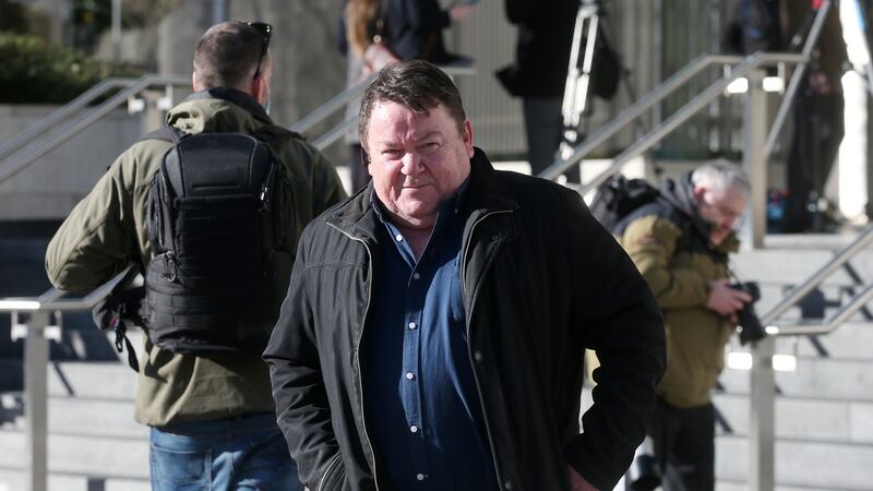 A survivor of John McClean’s abuse, Damien Hetherington, leaves the Dublin Circuirt Criminal Court after McClean, a former rugby coach at Terenure College, was sentenced to eight years in jail. Photograph: Laura Hutton / The Irish Times