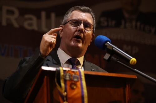 Jeffrey Donaldson condemns Coveney security alert linked to UVF