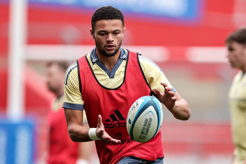 Shay McCarthy: will start on the right wing against New Zealand XV as one of six Academy players in the 23-man Munster squad. Photograph: Laszlo Geczo/Inpho