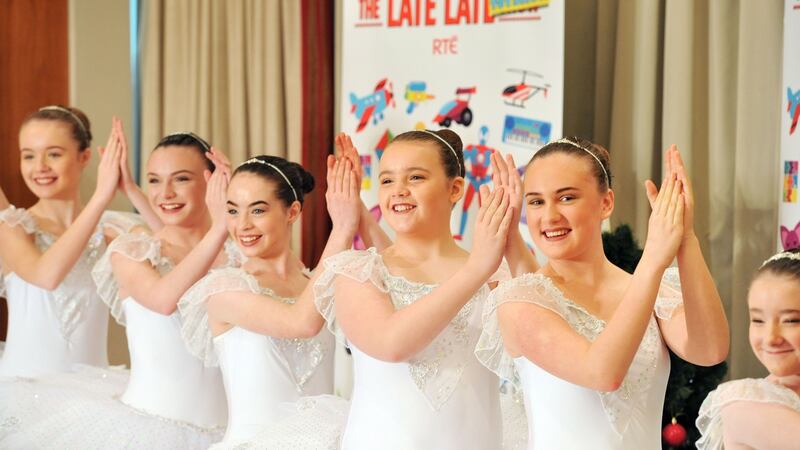 Members of the Joan Denise Moriarty School of Dance in Cork prepare to audition for the Late Late Toy Show in 2017. Photograph: Daragh McSweeney/Provision